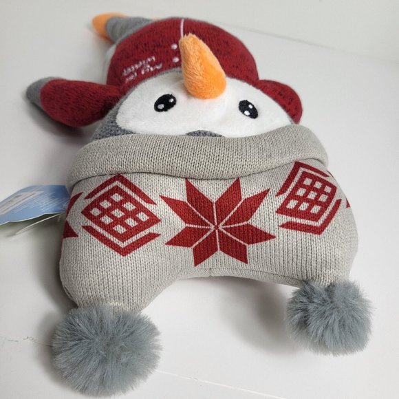 Spark Create Imagine Knit Owl Plush Christmas My First Winter Rattle Crinkle 18" - Picture 6 of 15